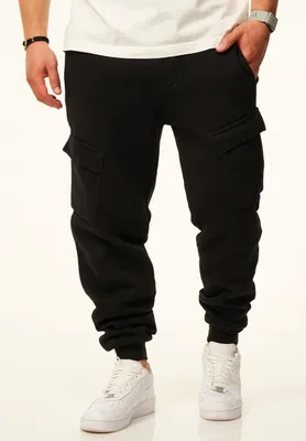 Produktbild von DAILY Baumwolle Herren Jogginghose als Cargohose - Lange Trainingshose Sweatpants Herren Freizeithose mit Bündchen aus Baumwolle im Regular-Fit