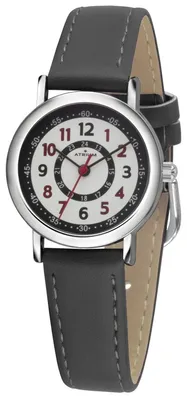 Image de Montre bracelet pour enfants ATRIUM, modèle A31-107, analogique, quartz, pour garçons, en simili cuir, couleur noire