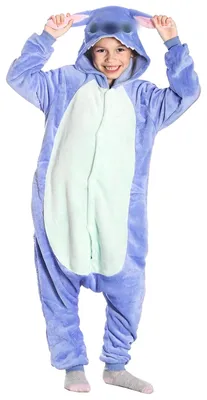 Produktbild von Kitimi Kinder Onesie Kostüm Einteiler Plüsch Jumpsuit Pyjama Fasching Karneval
