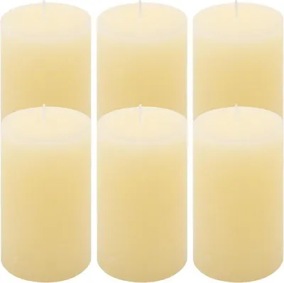 Zdjęcie produktu dla Zestaw świec rustykalnych, 11,5 cm, Ø 6,8 cm, kremowy, 6 szt