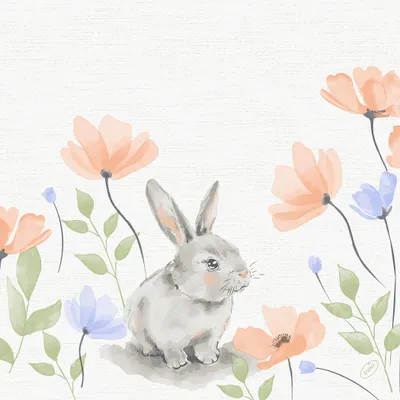 Zdjęcie produktu dla Serwetka Duni Klassik Bunny Bloom 40 x 40 cm, 3-warstwowa, 50 sztuk