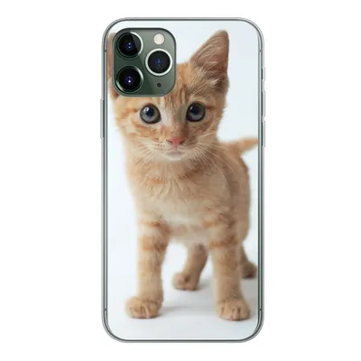 Produktbild von MuchoWow® Handyhülle Schutzhülle Hülle für iPhone 11 Pro Katze - Rot - Kätzchen - Mädchen - Kinder - Jungen - Kind Silikon Softcase Handy Hülle - Handy