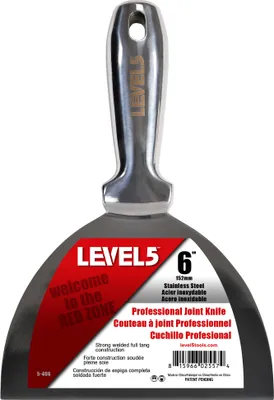 Produktbild von LEVEL5 Spachtel ganz aus Edelstahl 6"/152mm Profi Trockenbau Malerspachtel 5-406