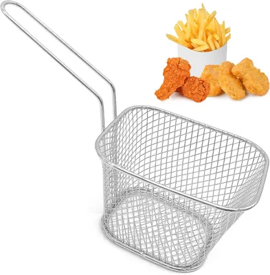 Produktbild von 5 Stück Frittierkörbe aus Edelstahl für Pommes und Snacks