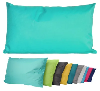 Produktbild von JACK Outdoor Lounge Kissen 30x50cm Dekokissen inkl. Füllung Wasserfest Sitzkissen Garten Stuhl Lotus Effekt, Farbe:Aqua