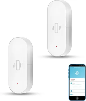 Productafbeelding van Draadloze Glasbreukmelder en Vibratiesensor met App-Alarmen - Instelbare Gevoeligheid