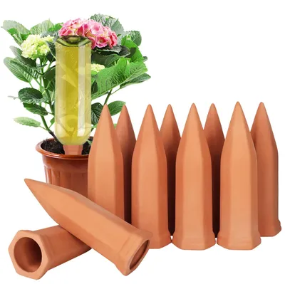 Bewässerungskegel aus Terrakotta, 10 Stück, automatisch, 5-7 Tage