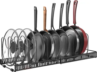 Produktbild von Topfdeckelhalter Topfdeckel Pan Organizer Rack Pfannenregal  für Küchenutensilien Pfannen,Töpfe und Deckel