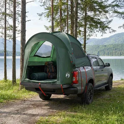 Obrázek produktu pro Stříška na auto, barva: zelená armádní, rozměry: 200 x 170 x 170 cm