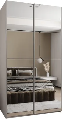 Produktbild von MEBLE KRYSPOL LUX 2 Schrank - 245,5x140x64cm - Weiß, Schwarz, Silber