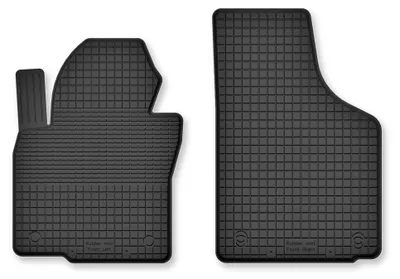 Produktbild von Gummi-Fußmatten Vorne für Skoda Octavia II 2004-2013 (Kombi/Liftback) – 2-tlg, Schwarz, Semi-Universal, angepasst – Wielganizator Semi-Universal