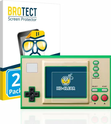 Produktbild von 2x Für Nintendo Game & Watch Super Mario Bros Schutzfolie BROTECT Displayschutz Display Schutz Folie Klar Transparent