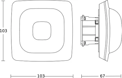 Obrázek produktu pro KNX IR detektor přítomnosti UP - KNX Pohybový senzor pro sběrnicový systém 360° IR QuattroHD #064846