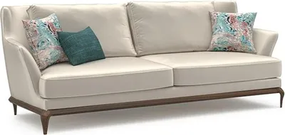 Produktbild von Modern Komplett 2x Dreisitzer Sofa Weiß Textil Wohnzimmer Design Sofas Couch