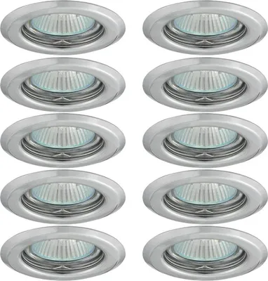 Produktbild von 10 x Einbaustrahler Einbauleuchte AXEL 2114 Chrom rund max. 35W ohne Leuchtmittel