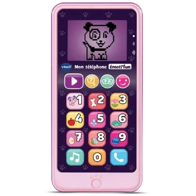 Produktbild von VTech EMOTI'FUN Telefon, Rosa, elektronisches Lernspielzeug, 80-603755, Mehrfarbig – Version FR
