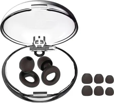 Immagine prodotto di Tappi auricolari da viaggio Deluxe - Tappi auricolari - Tappi auricolari per dormire - 26 dB - Tappi auricolari per bambini - Tappi auricolari per festival - Tappi auricolari per ascoltare musica - Tappi auricolari per feste - Tappi auricolari anti-russamento - Nero - Confezione da 8