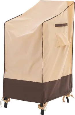Obrázok produktu pre Vodotesný ochranný obal na záhradné stoličky, odolný, odolný voči UV žiareniu, 69 x 94 cm, béžový