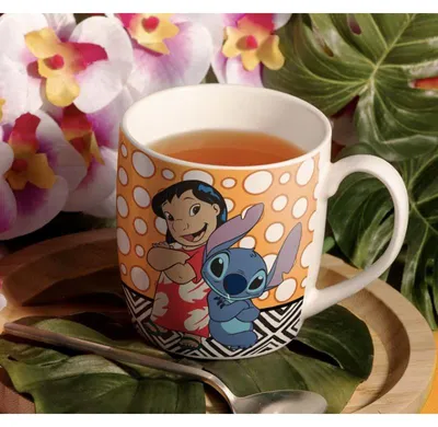 Produktbild von Lilo & Stitch Becher mit originalem Charakter-Motiv, 360 ml Fassungsvermögen