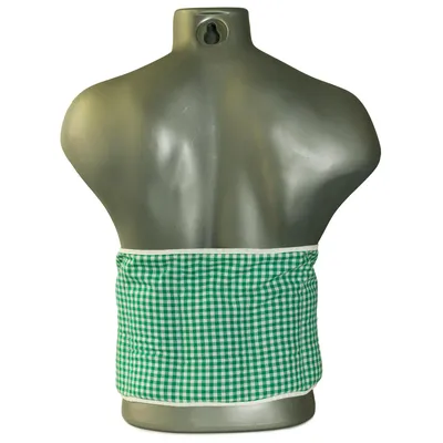 Produktbild von Bio-Dinkelkissen Wärmekissen Gürtel mit Klettverschluss - ca. 135cm - 7-Kammer - Rückenkissen Körnerkissen - grün-weiß
