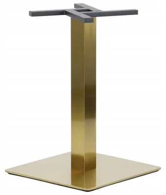 Immagine prodotto di Base per tavolo in acciaio inox SH-3002-6/G, per ufficio, hotel, ristorante, dimensioni 50x50x72 cm, acciaio inox color oro