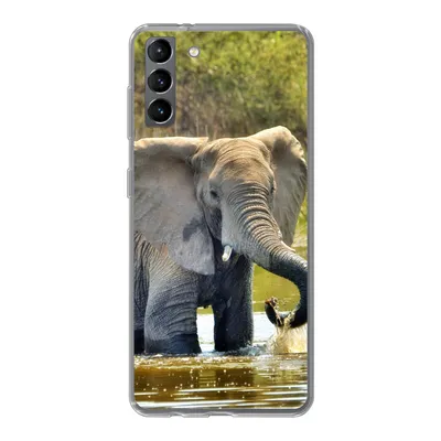 Produktbild von MuchoWow® Handyhülle Schutzhülle Hülle für Samsung Galaxy S21 Plus Elefant - Wasser - Tiere - Natur Silikon Softcase Handy Hülle - Handy-Tasche