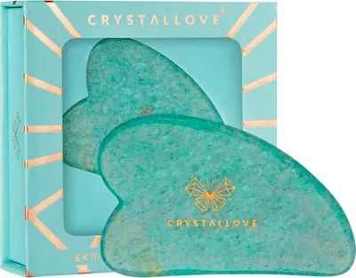 Obrázek produktu pro CRYSTALLOVE Amazonitová masážní destička Gua Sha - limitovaná edice