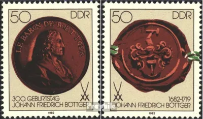 Produktbild von Briefmarken DDR 1982 Mi 2671-2672 (kompl.Ausgabe) Ersttagssonderstempel gestempelt 300.Geburtstag von Böttger / Bl.65