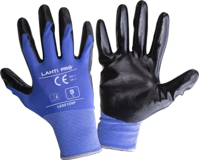 Produktbild von Salzstoffhandschuhe, Schwarz L222107P, 12 Paar, "7", Ce, Lahti
