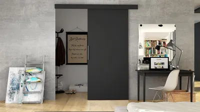 Obrázek produktu pro Posuvné dveře SKULEN 1 - 90 cm, černé