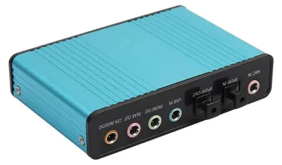 Produktbild von USB 5.1 Audio-Soundkarte mit optischem Anschluss, 48 kHz Digitalaufnahme und Audio-Mixing - Blau