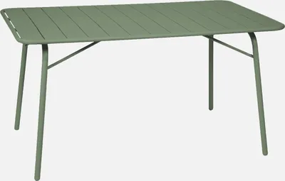 Produktbild von sweeek - Klappbarer Gartentisch aus Stahl für 6 Personen - Grün