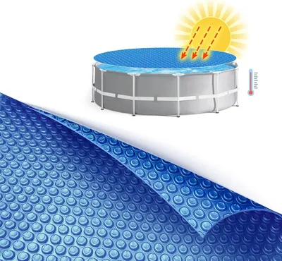 Obrázek produktu pro Solární plachta, 244 cm, pro bazén, kulatý tvar, hmotnost 160 gramů