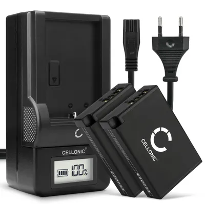 Image de CELLONIC 2x Batterie pour Appareil photo Compatible avec Canon EOS R50, EOS R8, EOS R10, LP-E17 - (950mAh, 7.4V) + Chargeur