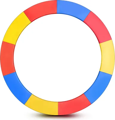 Image de Couverture de bordure pour trampoline Ø 305 cm, largeur 30 cm, 100 % résistante aux UV, indéchirable, résistante aux intempéries, universelle, protection des ressorts, taille : 305 cm, colorée