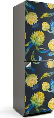Produktbild von Fliesen mit geometrischen Motiven – Kühlschrank Aufkleber – Klebefolie Kühlschrank – Kühlschrank Nachbildung – Kühlschrankfolie selbstklebend – Küchen Nachbildungation – 60x205 cm