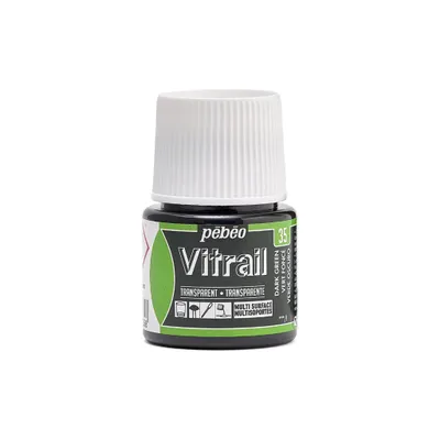 Image de Peinture transparente pour verre Pebeo Vitrail, 45 ml, 35 Vert foncé