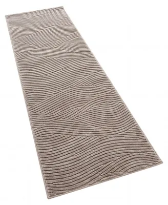 Produktbild von Paco Home Teppich Wohnzimmer Hochflor Skandi Boho Geometrisch Abstrakt Uni Waschbar 80x300 cm