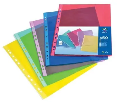 Produktbild von Viquel 106050 06, 210 x 297 mm (A4), Mehrfarbig, Polypropylen (PP), 0,05 mm, 50 Stück(e)