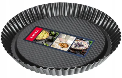 Obrázok produktu pre Forma na pečenie – okrúhla – priemer 28 cm – kovová – strieborná