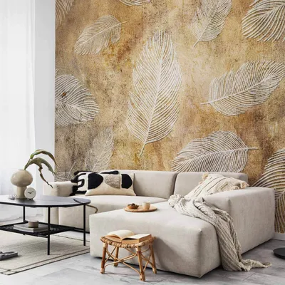 Produktbild von Selbstklebende Folie Fototapete - Flying Feathers 147x105 cm Blätter f-C-0486-a-a