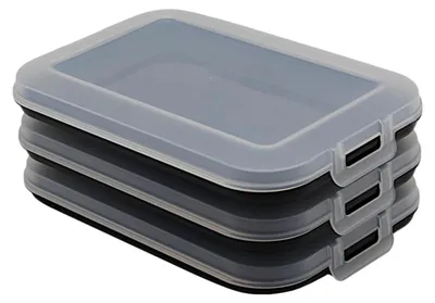 Produktbild von 3er Set Stapelbox Wurst/Käse schwarz