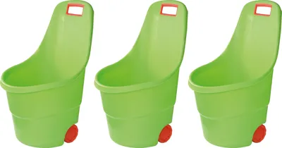 Produktbild von EDUPLAY 110376 Spielzeugkarre, 48 Liter, 48,5 x 35 x 84 cm, grün (3er Pack)
