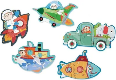 Immagine prodotto di SCRATCH - Puzzle veicoli per principianti 3/4/5/6/8 pezzi