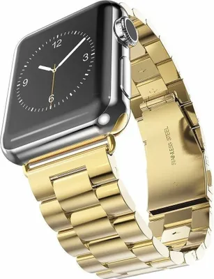 Produktbild von Strap-It Apple Watch Ultra Stahlarmband (Gold)