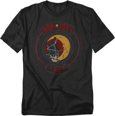 Immagine prodotto di Bon Jovi - Maglietta "1987" per uomo/donna Unisex TV30094 (M) (Nero)