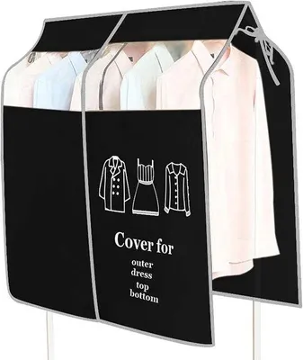 Produktbild von Kleiderständer-Abstellbox aus Stoffschutz - 90 x 110 cm - Schwarz