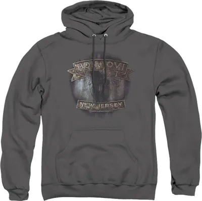 Produktbild von Bon Jovi - "New Jersey" Kapuzenpullover für Herren/Damen Uni TV20968 (M) (Holzkohle)