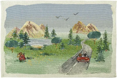Produktbild von Sander Gobelin Tischset - Thelma - Berglandschaft mit Cabrio - 32 x 48 cm