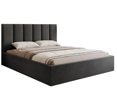 Produktbild von KLICKMOEBEL Polsterbett 180x200 in Schwarz HEKORA SLIM II Elegantes Bett mit Bettkasten, Holzrahmen